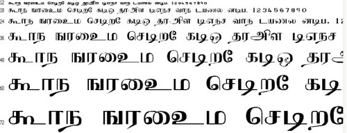 Agni Tamil Font