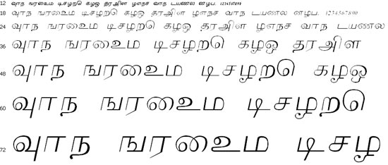 Lakshmi Tamil Font