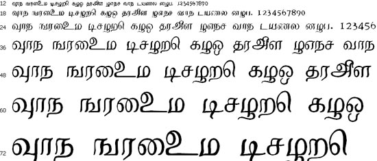 Kalyani Tamil Font