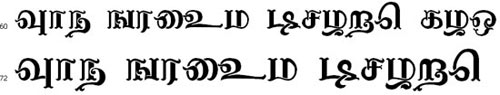 Nagananthini Tamil Font