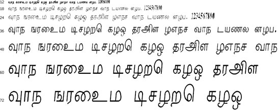 Nalini Tamil Font