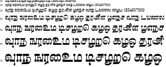 Madhuvanthi Tamil Font
