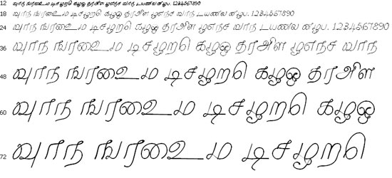 Malayamarutham Tamil Font