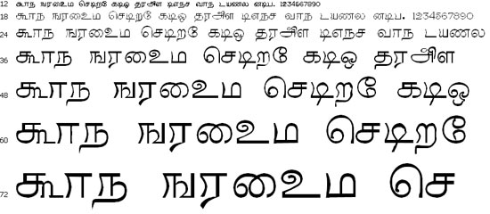 Mani Tamil Font