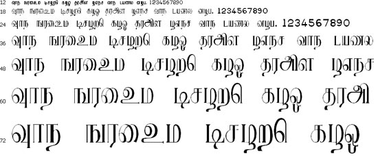 Ranjani Tamil Font