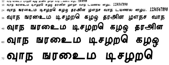 Tharakai Tamil Font