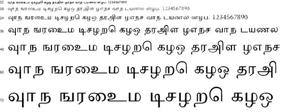 Tamilweb Tamil Font