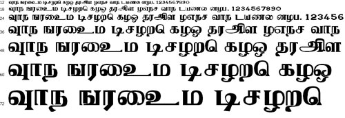 Tamil ACI Tamil Font
