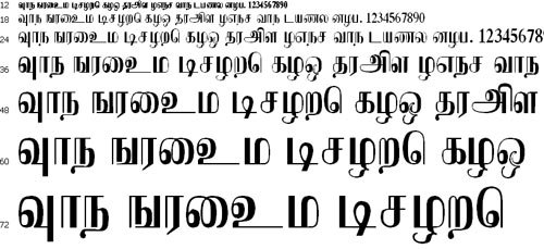 Saraswathy Tamil Font
