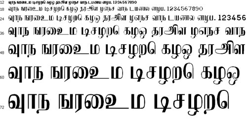 Saraswathy Plain Tamil Font