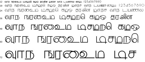 Silapam Plain Tamil Font