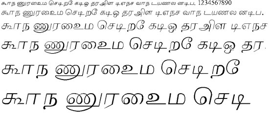 ELCOT-Madurai Tamil Font