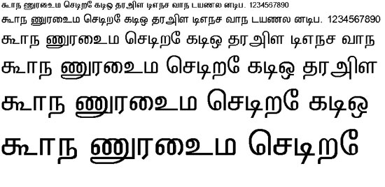 Tirunelv Tamil Font