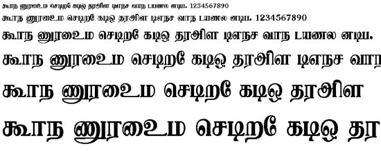 Vellore Tamil Font
