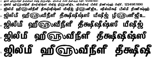 Tam Shakti 34 Tamil Font