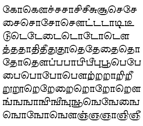 Sundaram-0821 Tamil Font