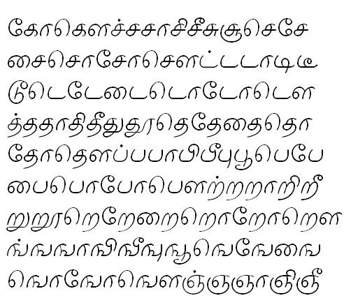 Sundaram-1352 Tamil Font