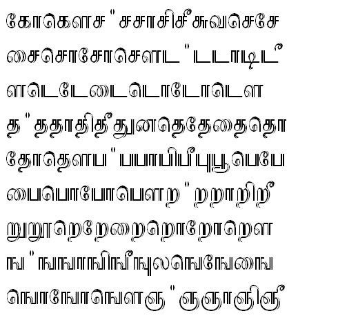 Tab Shakti-22 Tamil Font