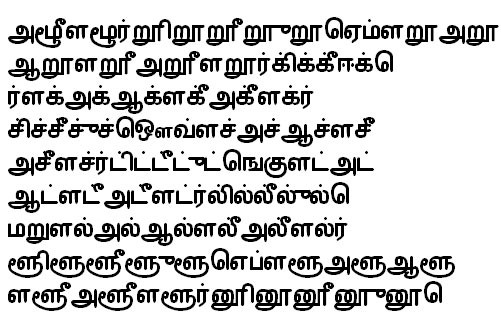 ThamirabaraniTSC Tamil Font