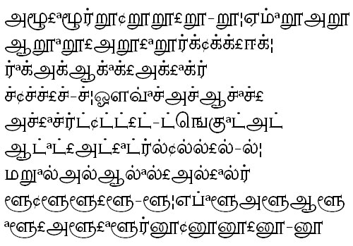 GIST-TMOTNambi Tamil Font