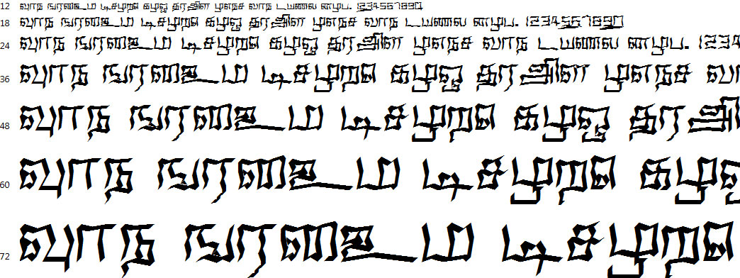 KuranchiACI Tamil Font